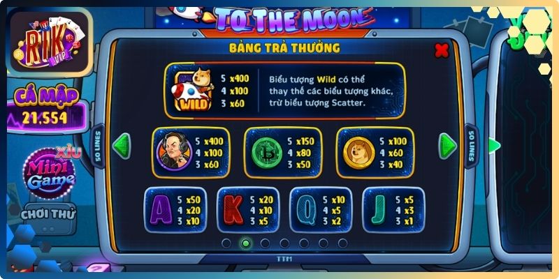 To The Moon Rikvip – Hướng Dẫn Cách Chơi Cho Newbie 2 To The Moon Rikvip và các biểu tượng