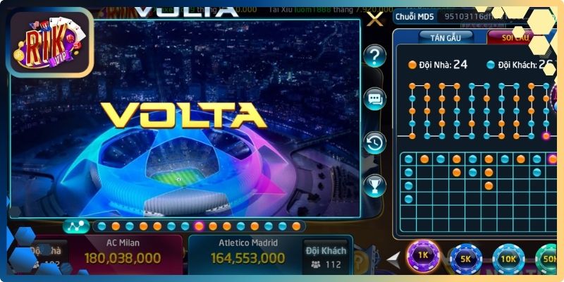 Volta Rikvip - Cẩm Nang Cá Độ Bóng Đá Ảo Thắng Tiền Khủng 1 Điểm đặc sắc của game Volta Rikvip